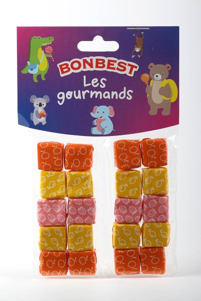 BONBEST Bonbons tendres pâtes à mâcher carrés 20 pièces