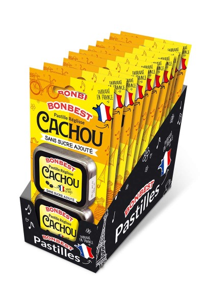 BONBEST Pastille réglisse Cachou sans sucre ajouté 2 x 8g