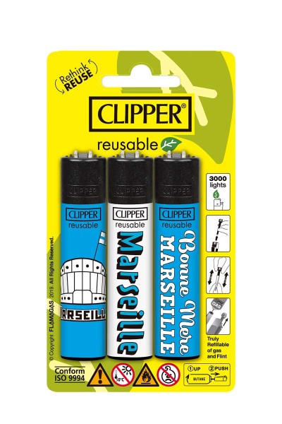 CLIPPER Briquet réutilisable et rechargeable, leader mondial