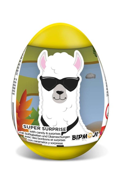 Oeuf Surprise avec bonbons jelly beans et autocollants