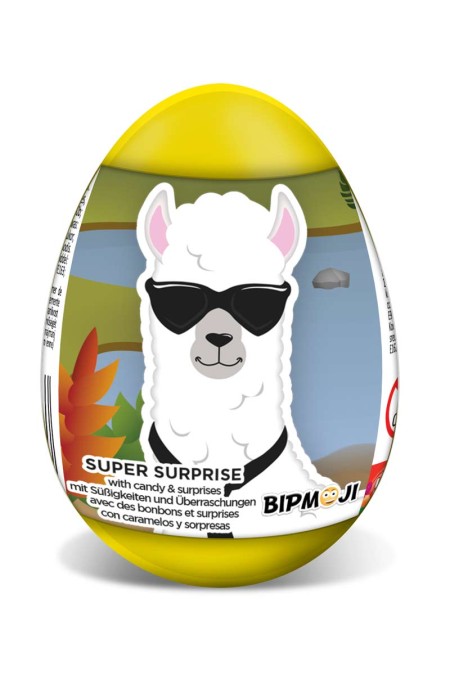 Oeuf Surprise avec bonbons jelly beans et autocollants