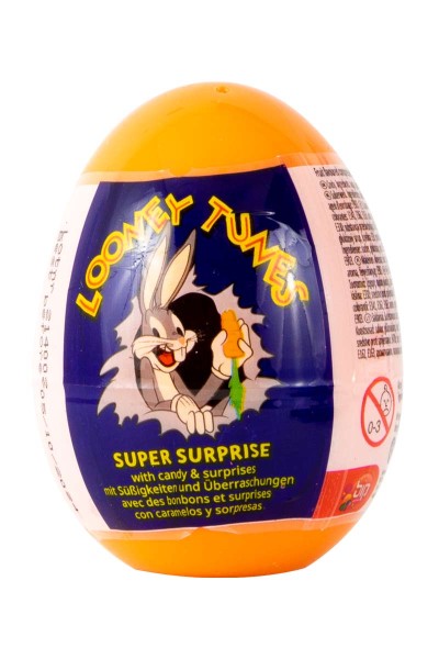 Oeuf Surprise avec bonbons jelly beans et autocollants