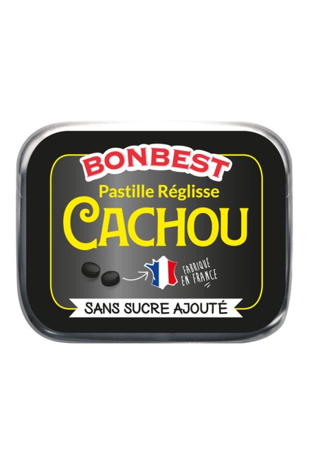 BONBEST Pastille réglisse Cachou sans sucre ajouté 2 x 8g