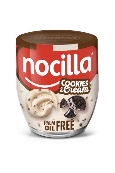 NOCILLA Pâte à tartiner Cookies & Cream sans huile de palme, verre 180g