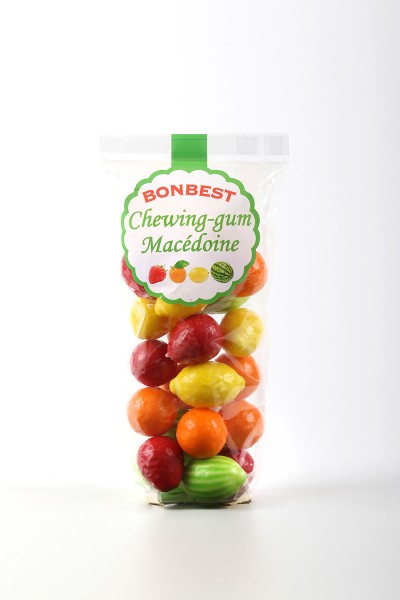 BONBEST Chewing-gum Macédoine (pastèque, citron, orange, fraise)